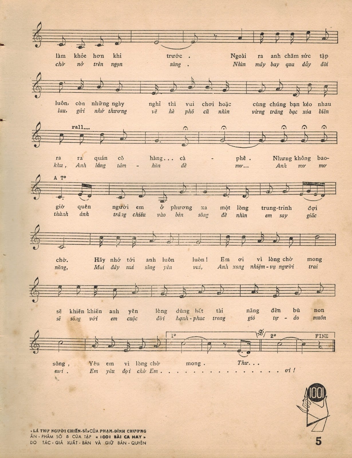 Sheet nhạc Lá thư người chiến sĩ - Trang 3