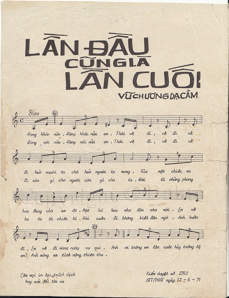 Sheet nhạc Lần đầu cũng là lần cuối - Trang 2