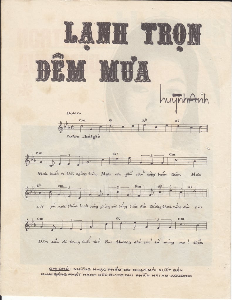 Sheet nhạc Lạnh trọn đêm mưa - Trang 2