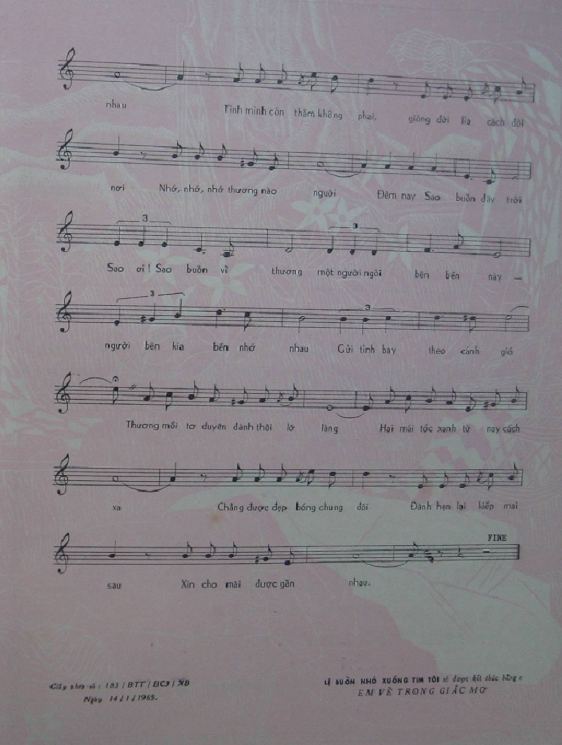 Sheet nhạc Lệ buồn nhỏ xuống tim tôi - Trang 3