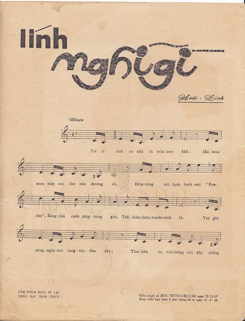 Sheet nhạc Lính nghĩ gì - Trang 2