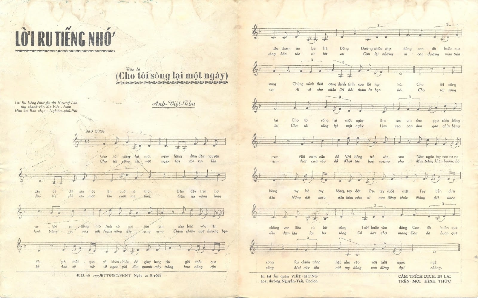 Sheet nhạc Lời ru tiếng nhớ - Trang 2