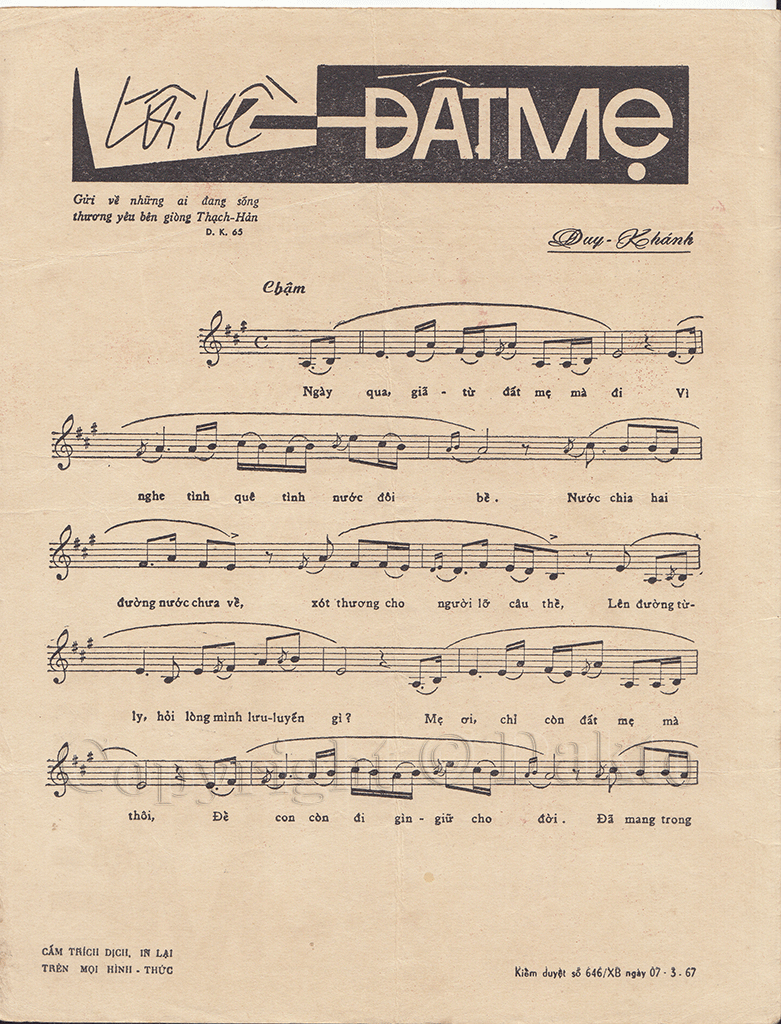 Sheet nhạc Liên khúc Tình ca quê hương - Lối về đất mẹ - Trang 5