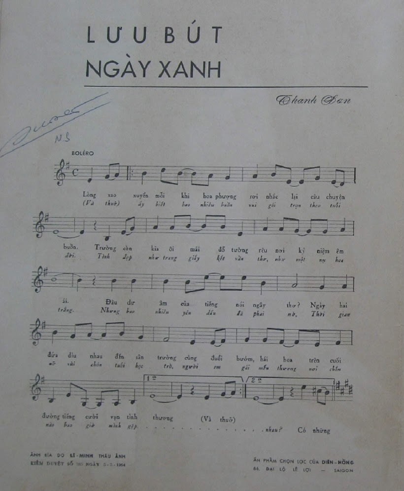 Sheet nhạc Lưu bút ngày xanh - Trang 6