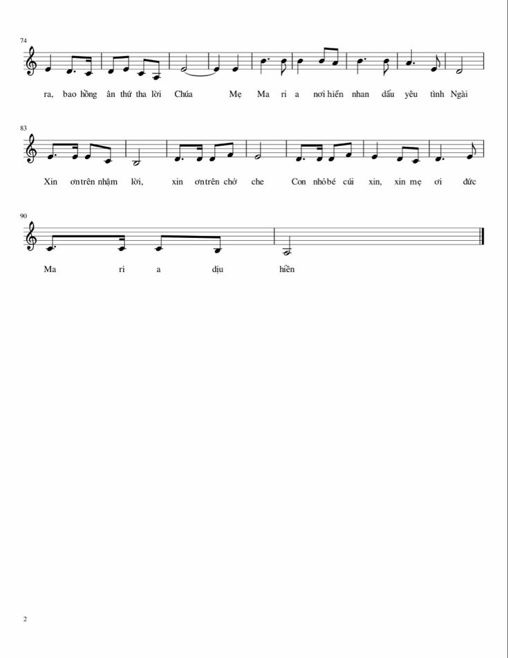 Sheet nhạc Mẹ hiền Maria - Trang 2
