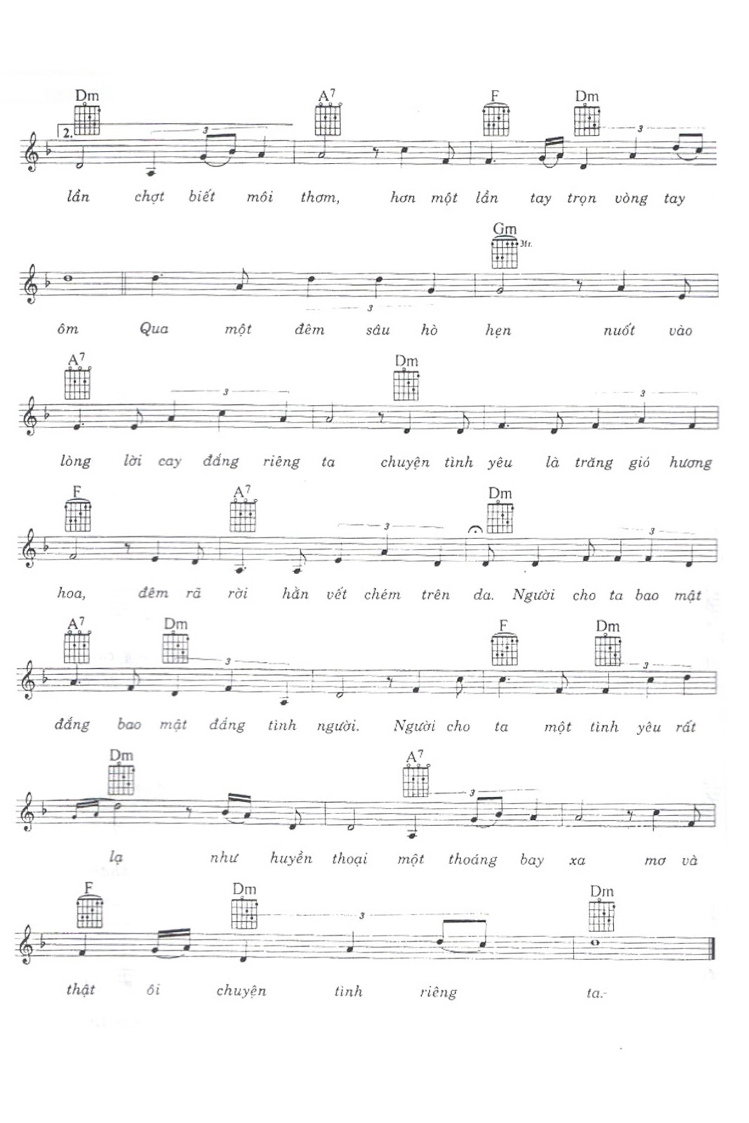 Sheet nhạc Mật đắng tình yêu - Trang 2