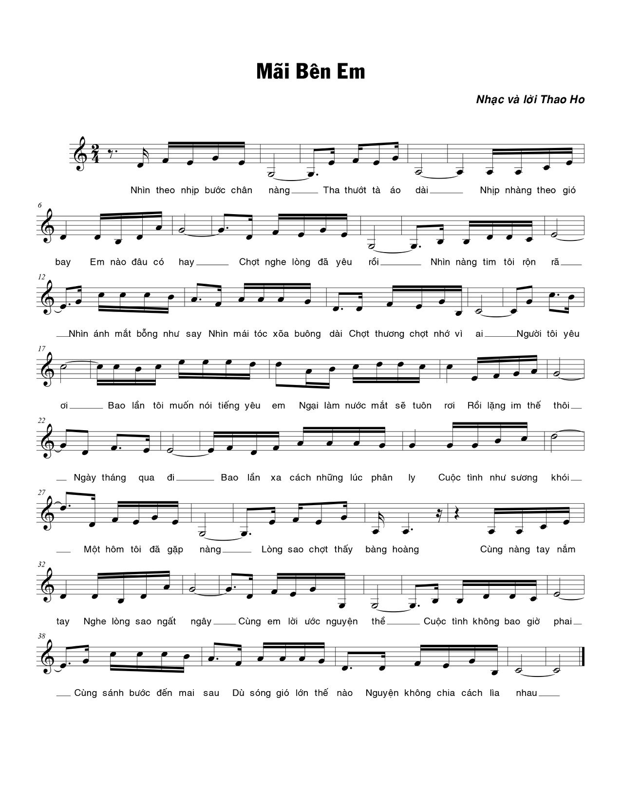 Sheet nhạc Mãi bên em - Trang 1