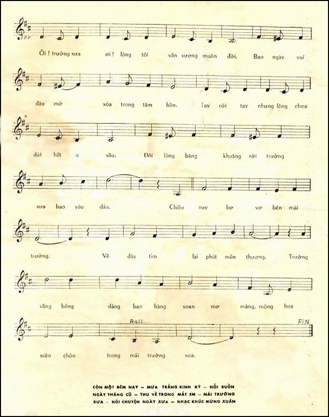 Sheet nhạc Mái trường xưa - Trang 3