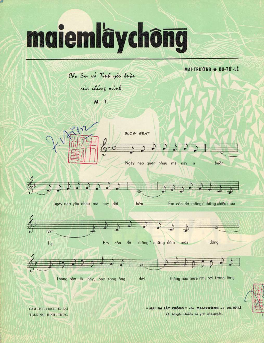 Sheet nhạc Mai em lấy chồng - Trang 1