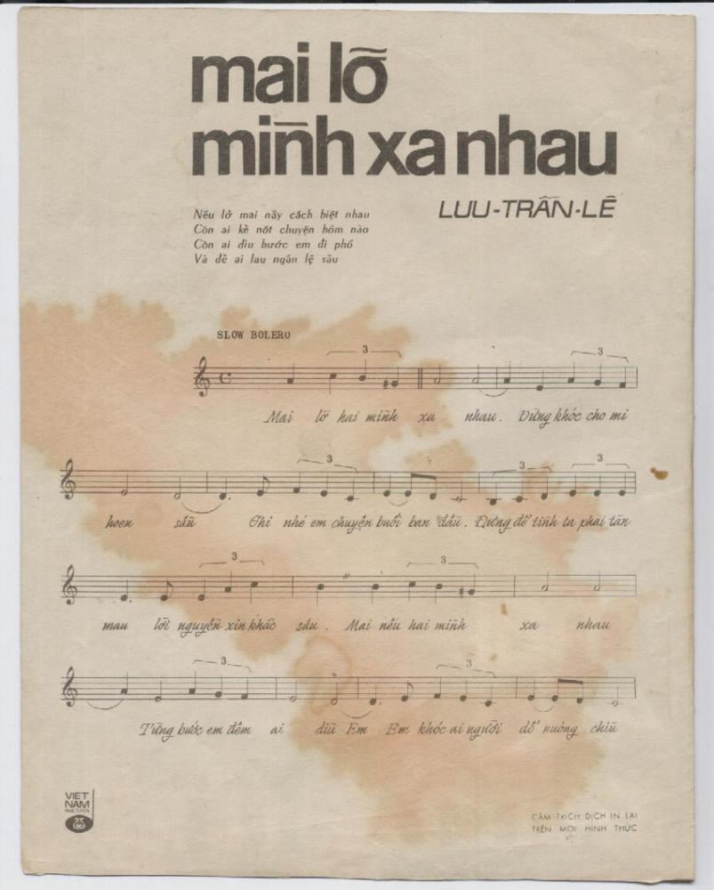 Sheet nhạc Mai lỡ mình xa nhau - Trang 6