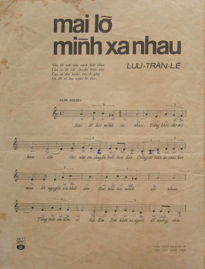 Sheet nhạc Mai lỡ mình xa nhau - Trang 2