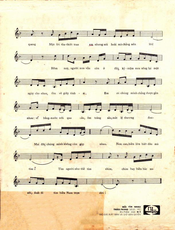 Sheet nhạc Mãi tìm nhau - Trang 3