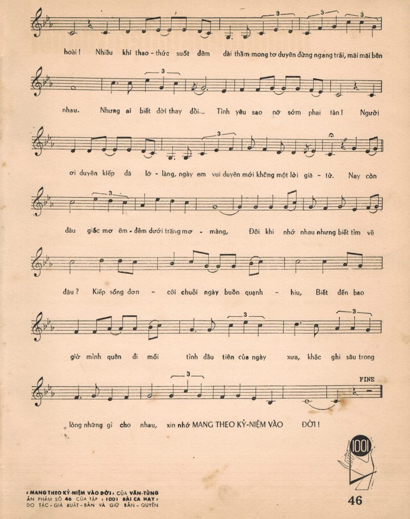 Sheet nhạc Mang theo kỷ niệm vào đời - Trang 3