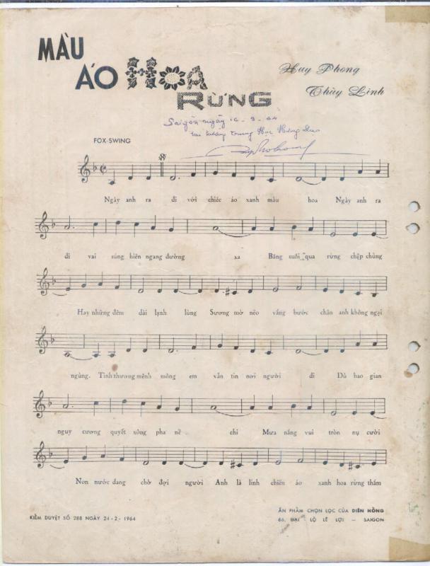 Sheet nhạc Màu áo hoa rừng - Trang 2