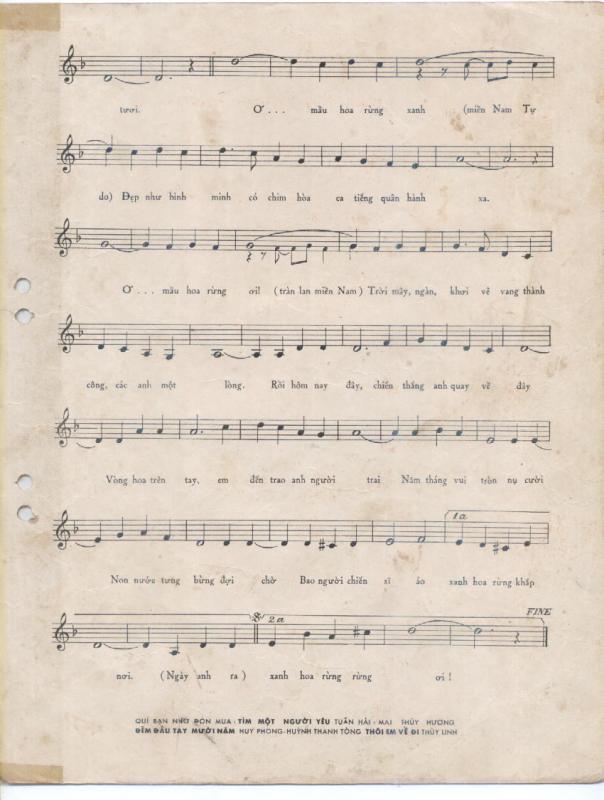 Sheet nhạc Màu áo hoa rừng - Trang 3