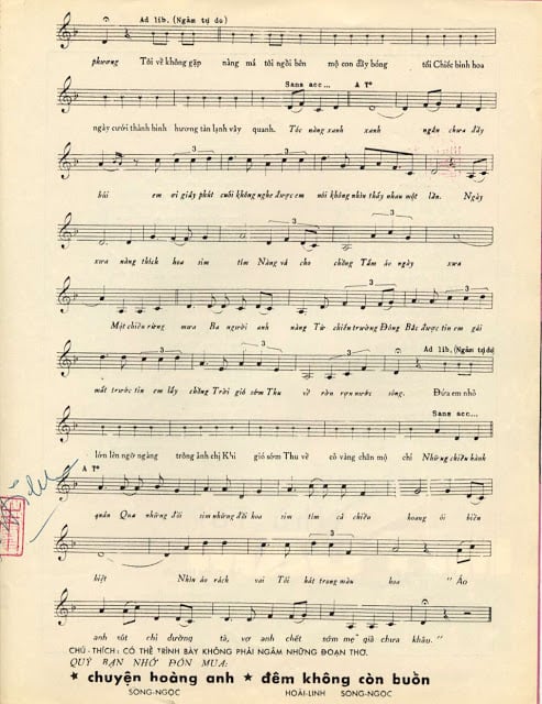 Sheet nhạc Màu tím hoa sim - Trang 3