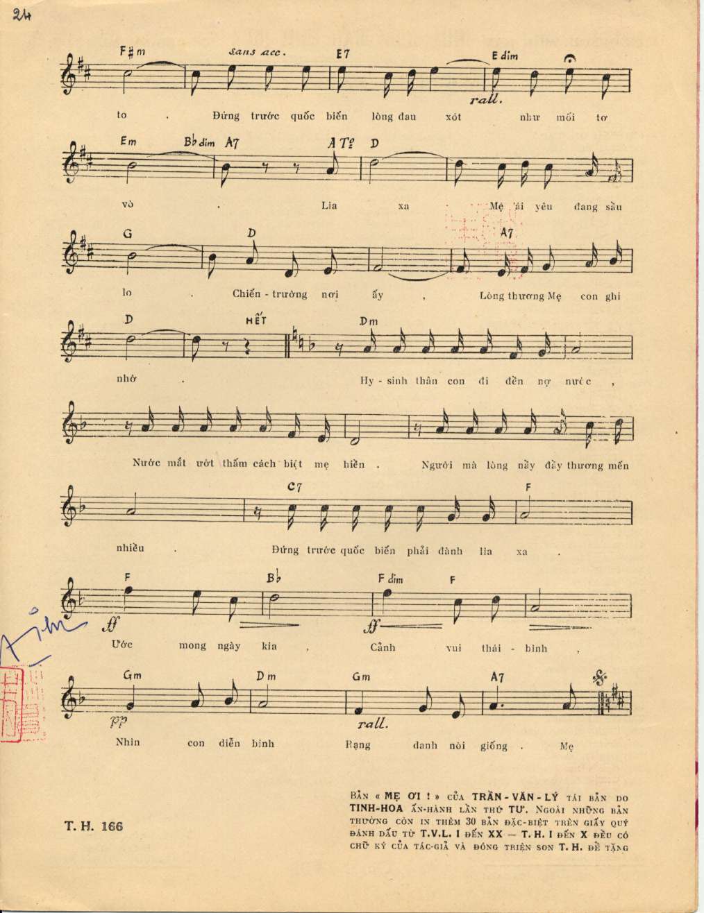 Sheet nhạc Mẹ ơi (Nhớ mẹ hiền) - Trang 3