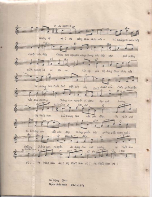 Sheet nhạc Mẹ Việt Nam ơi - Trang 4