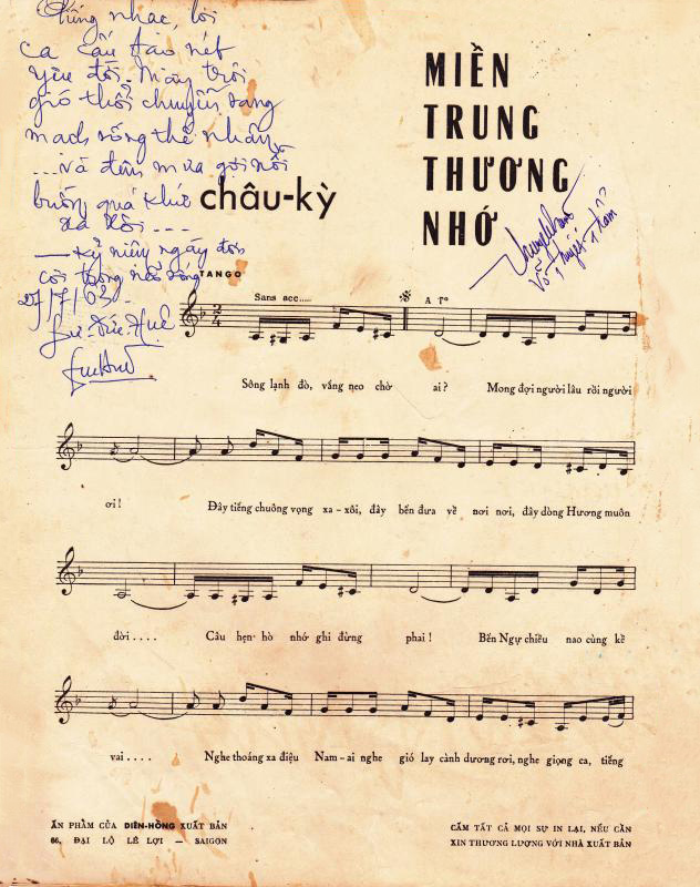 Sheet nhạc Miền Trung thương nhớ - Trang 2