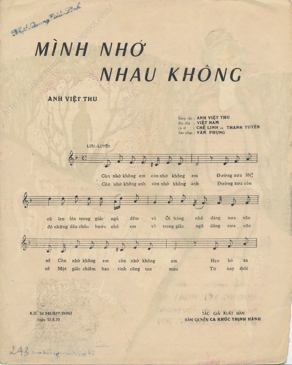 Sheet nhạc Mình nhớ nhau không - Trang 2