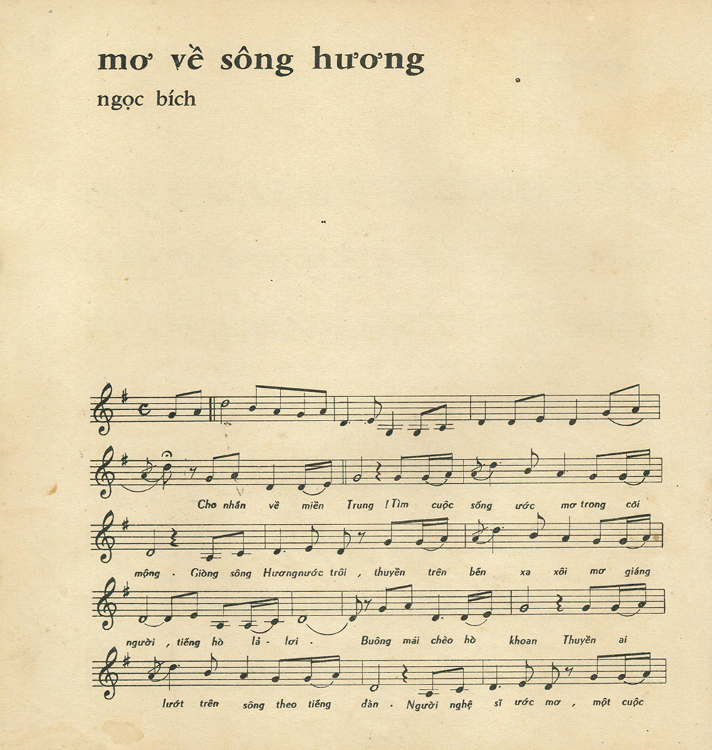 Sheet nhạc Mơ về sông Hương - Trang 3