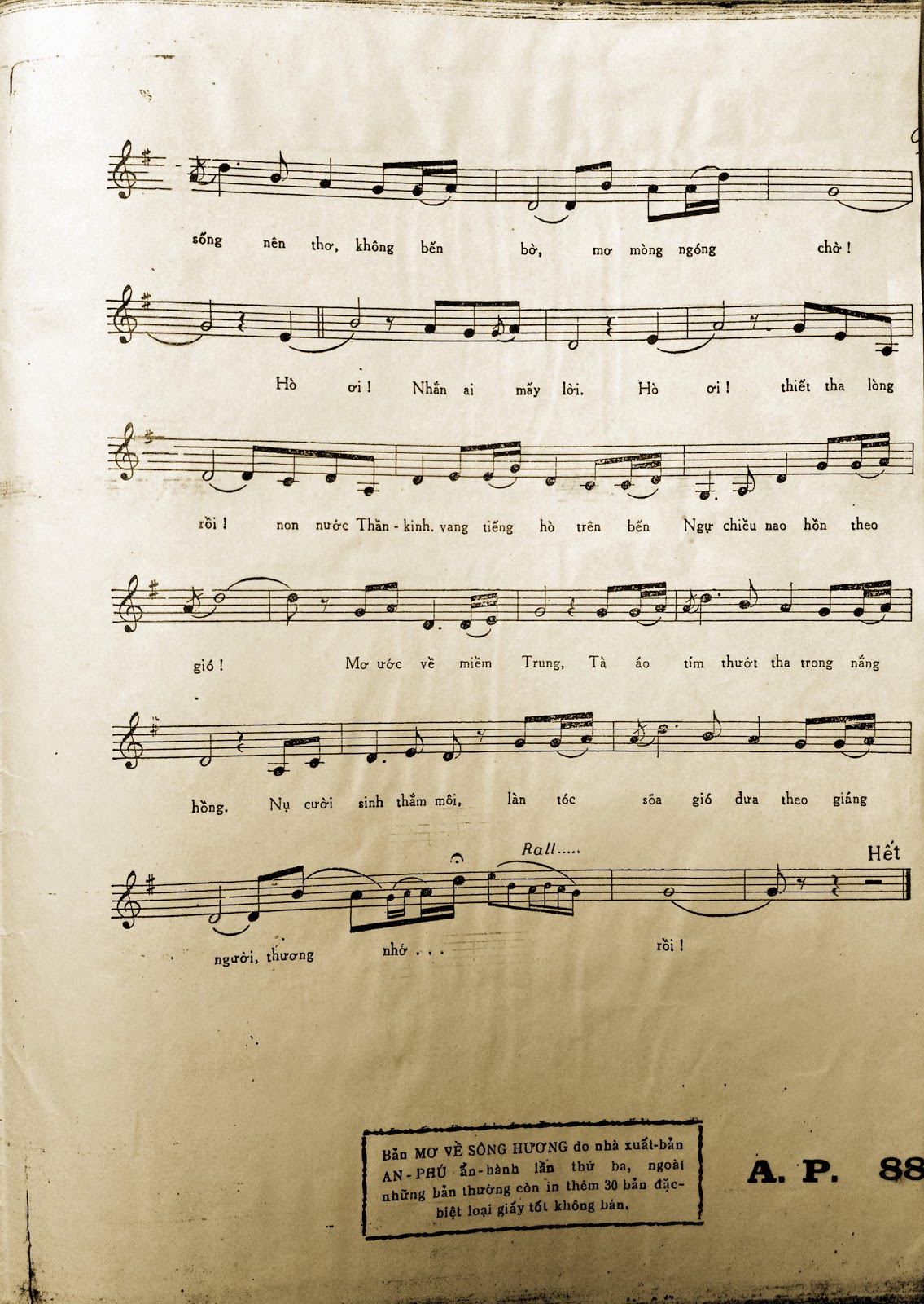 Sheet nhạc Mơ về sông Hương - Trang 2