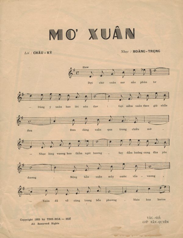 Sheet nhạc Mơ xuân - Trang 2