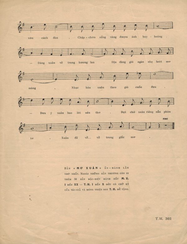 Sheet nhạc Mơ xuân - Trang 3