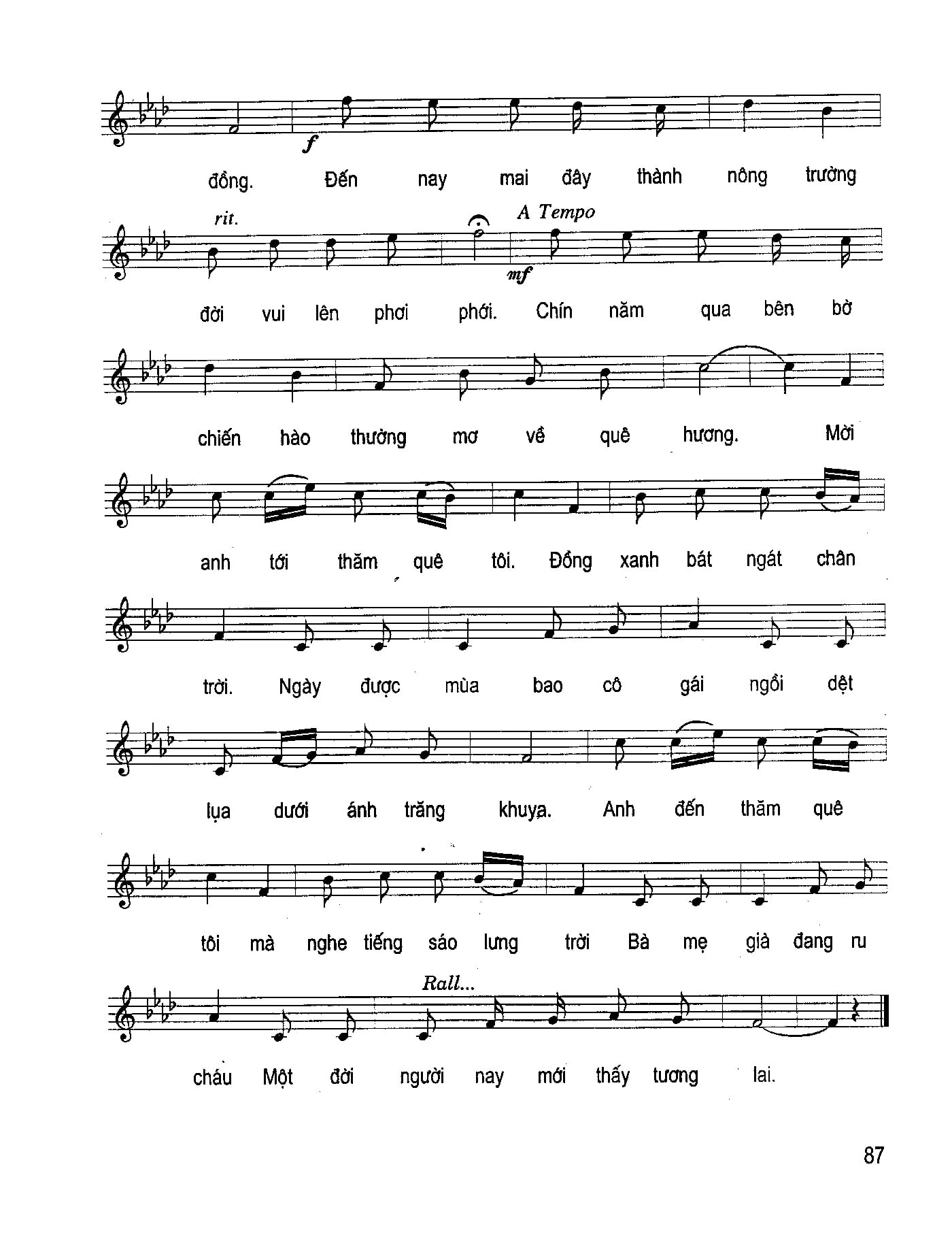 Sheet nhạc Mời anh đến thăm quê tôi - Trang 2