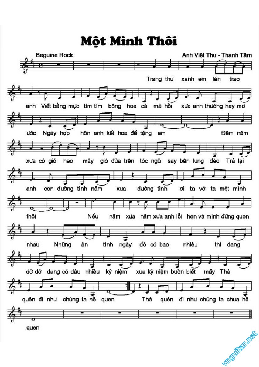 Sheet nhạc Một mình thôi - Trang 5