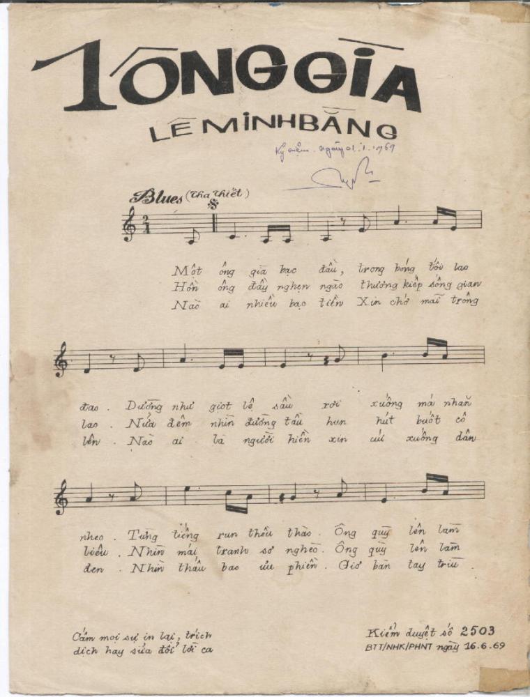 Sheet nhạc Một ông già - Trang 2