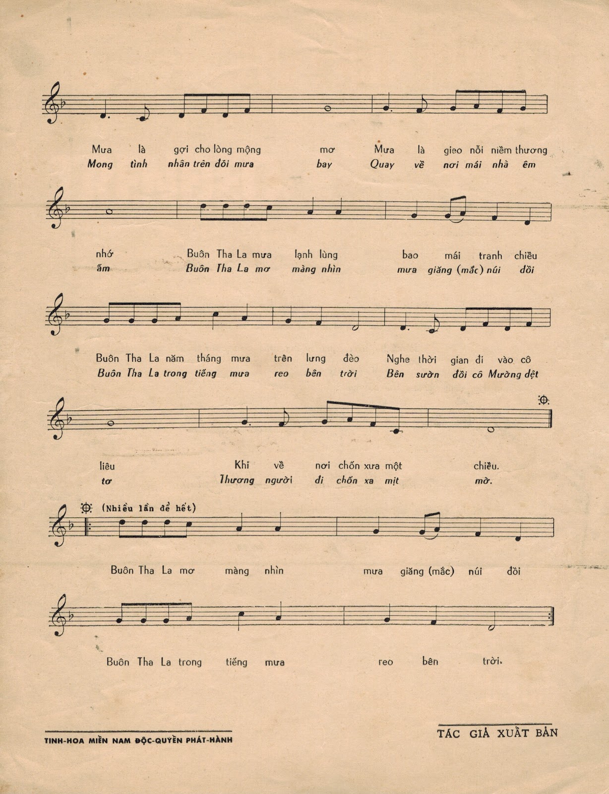 Sheet nhạc Mưa lạnh trên đèo - Trang 3