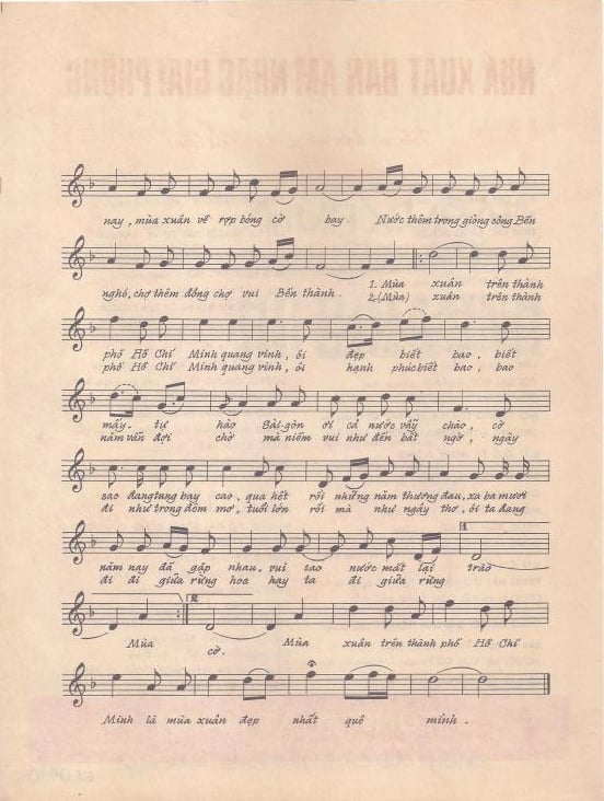 Sheet nhạc Mùa xuân trên thành phố Hồ Chí Minh - Trang 3