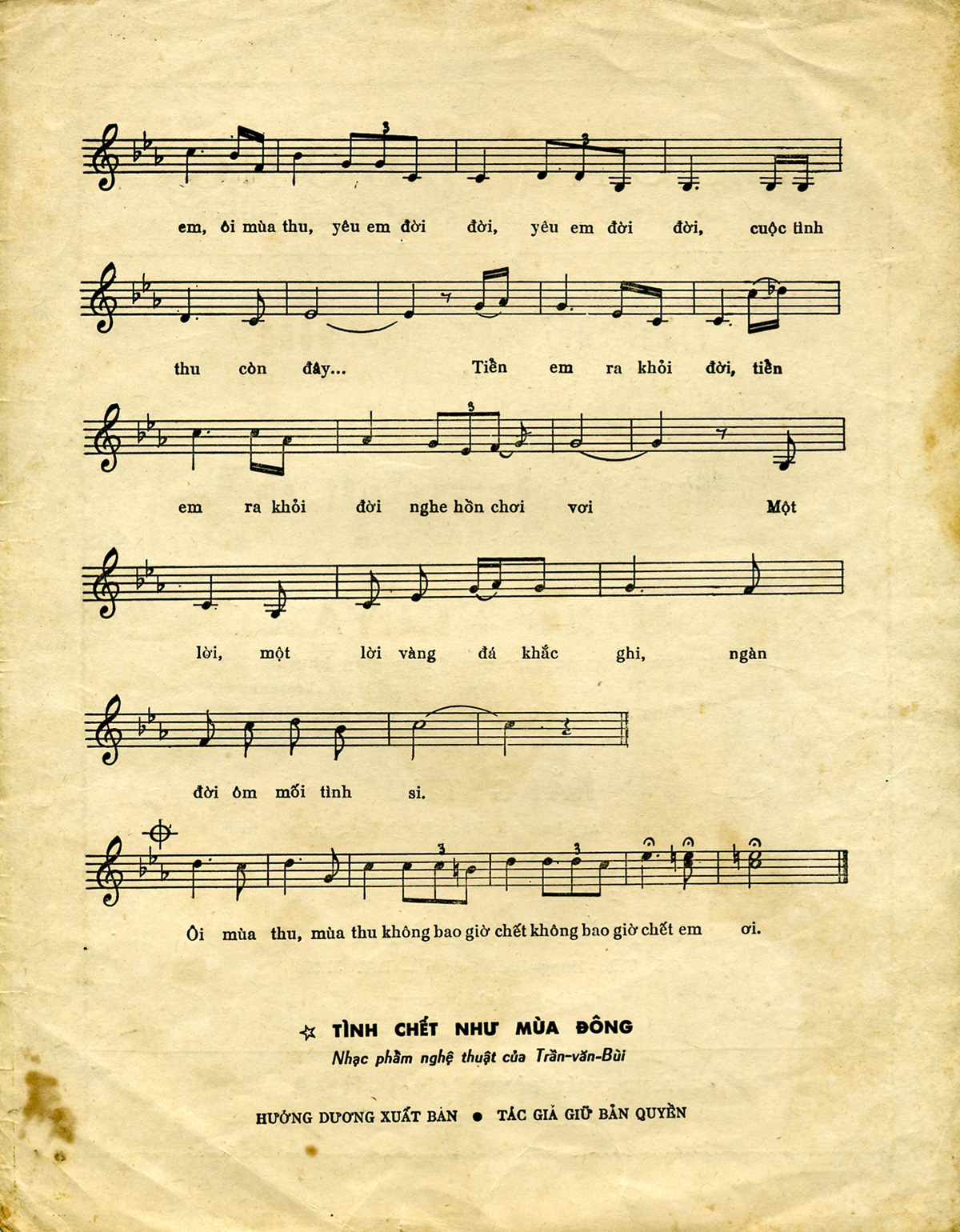 Sheet nhạc Mùa thu không bao giờ chết - Trang 3