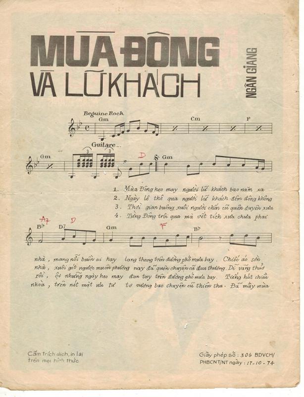 Sheet nhạc Mùa đông và lữ khách - Trang 2