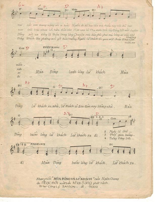 Sheet nhạc Mùa đông và lữ khách - Trang 3