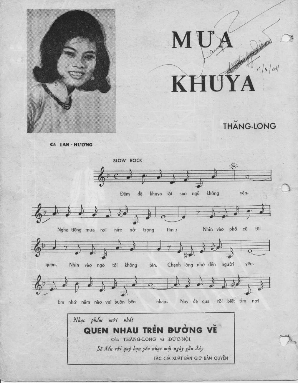 Sheet nhạc Mưa khuya - Trang 6