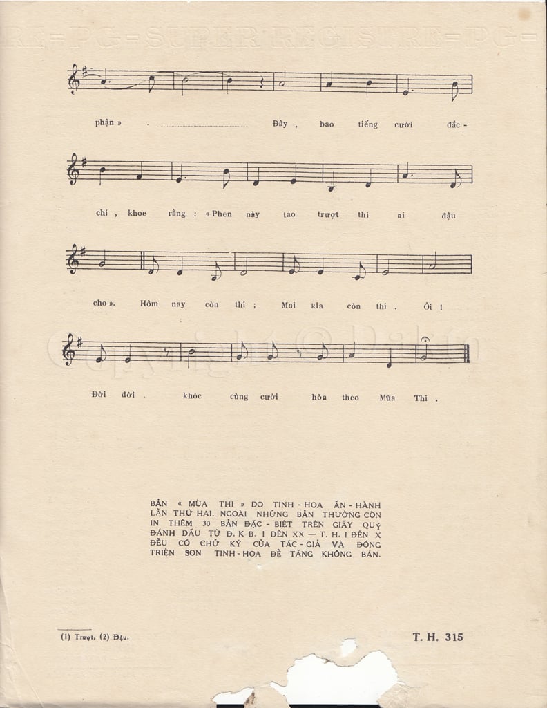 Sheet nhạc Mùa thi - Trang 3