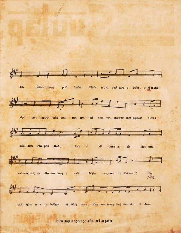 Sheet nhạc Mưa trên phố Huế - Trang 6