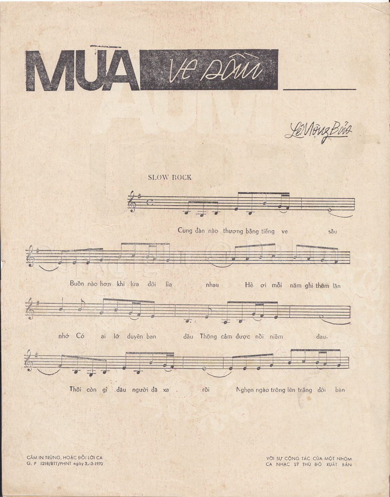 Sheet nhạc Mùa ve sầu - Trang 2