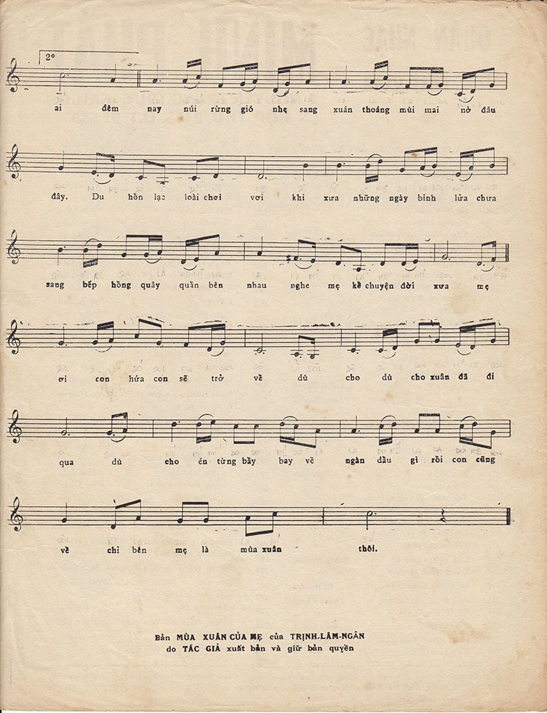 Sheet nhạc Mùa xuân của mẹ - Trang 3