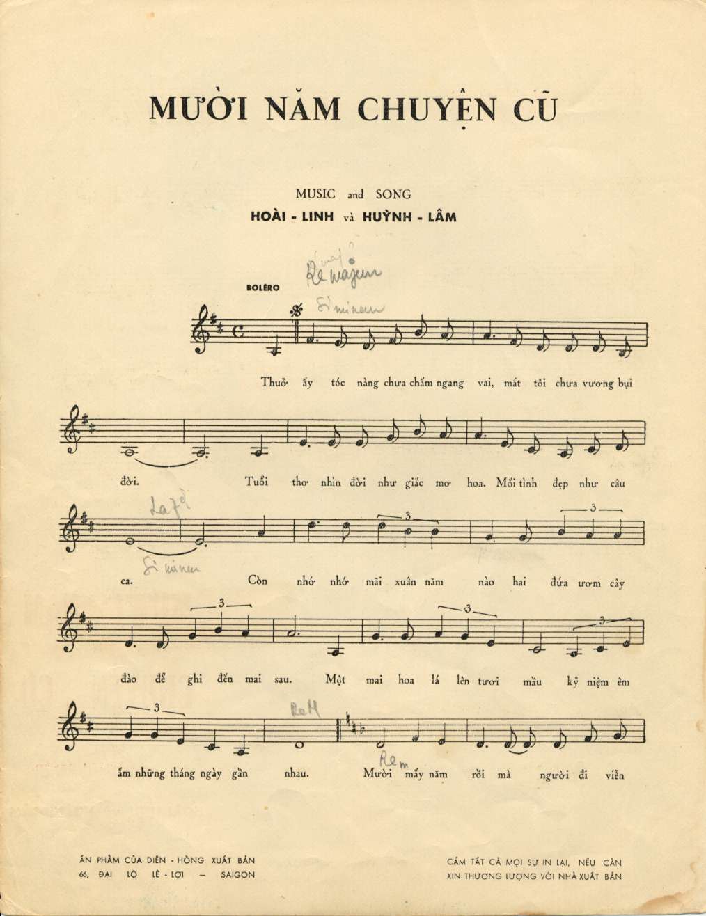 Sheet nhạc Mười năm chuyện cũ - Trang 2