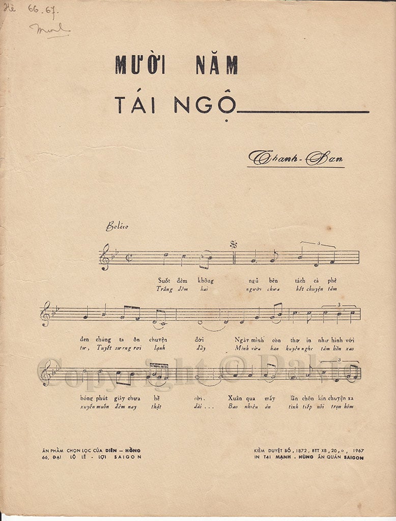 Sheet nhạc Mười năm tái ngộ - Trang 2
