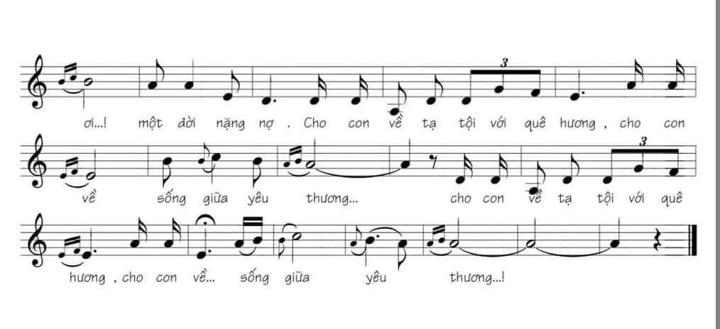 Sheet nhạc Nợ quê - Trang 2