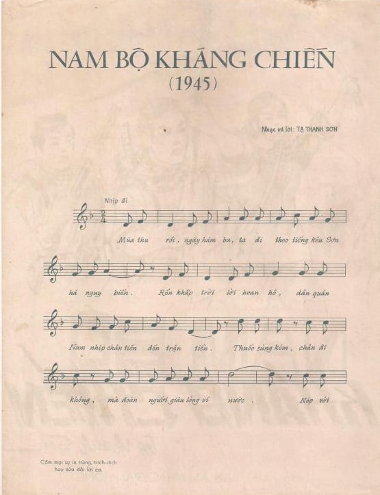 Sheet nhạc Nam Bộ kháng chiến - Trang 4