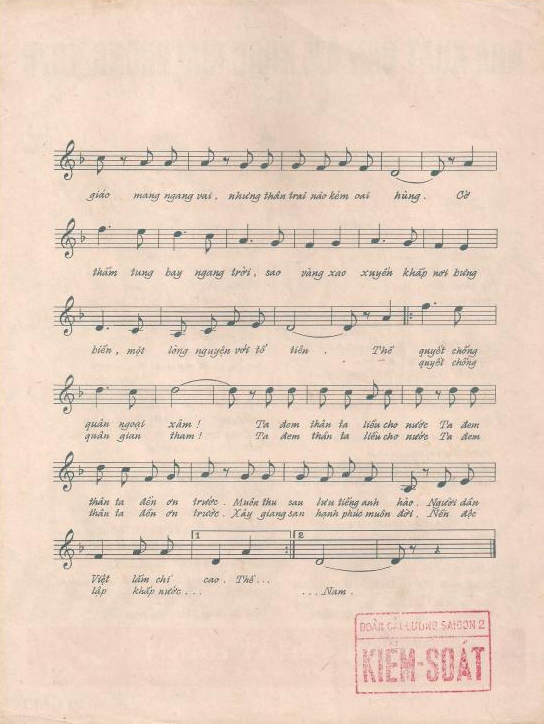 Sheet nhạc Nam Bộ kháng chiến - Trang 5
