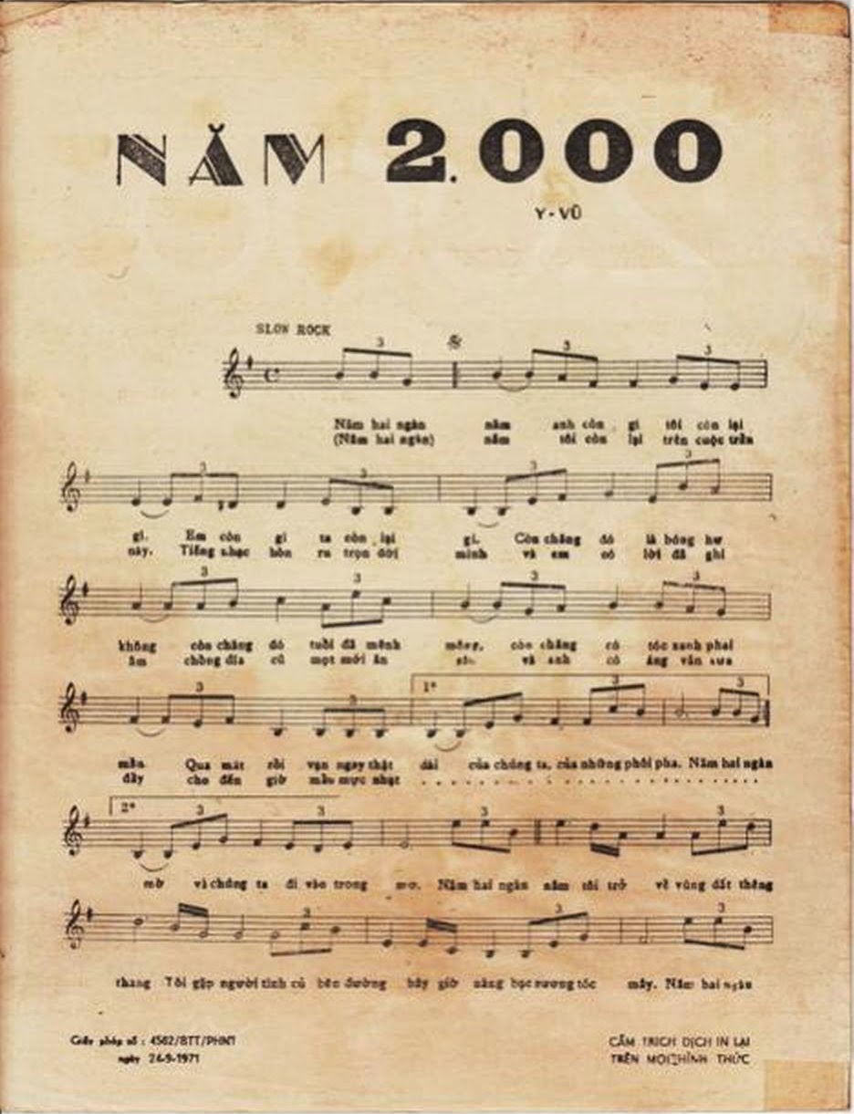 Sheet nhạc Năm 2000 năm - Trang 2