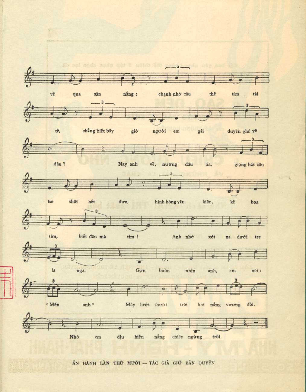 Sheet nhạc Nắng chiều - Trang 3