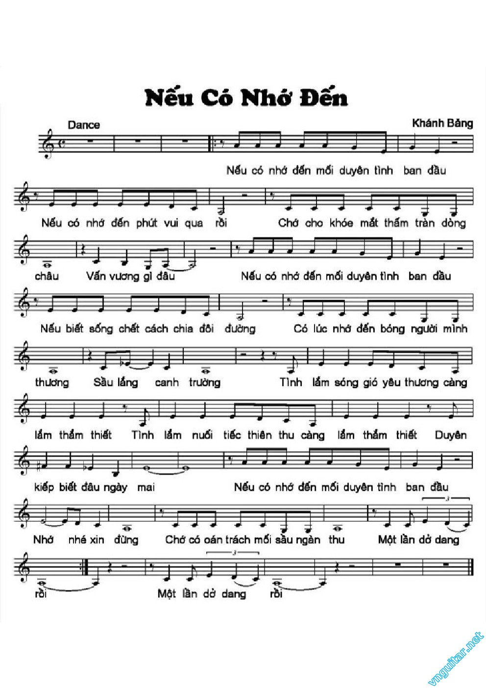 Sheet nhạc Nếu có nhớ đến - Trang 5