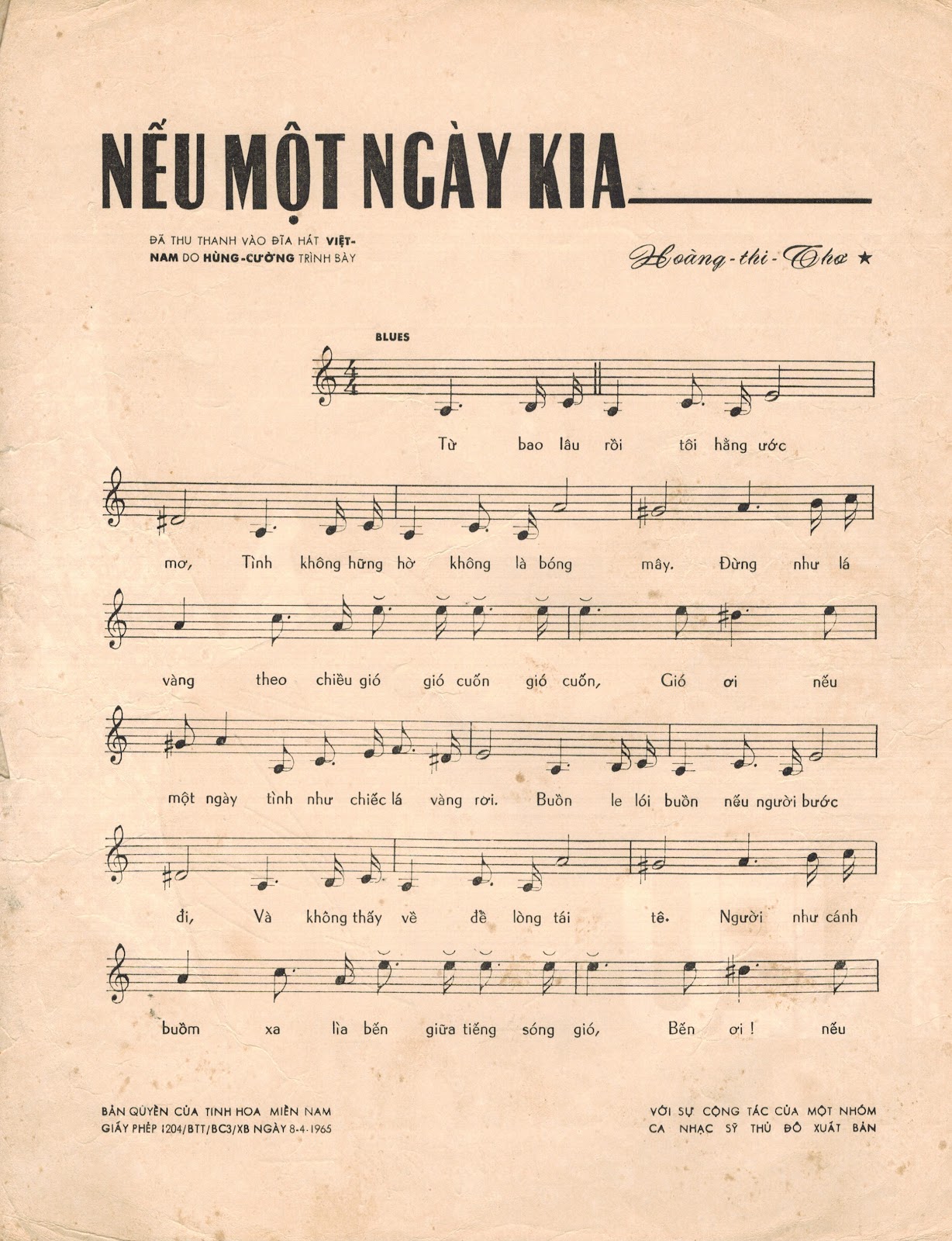 Sheet nhạc Nếu một ngày kia - Trang 2